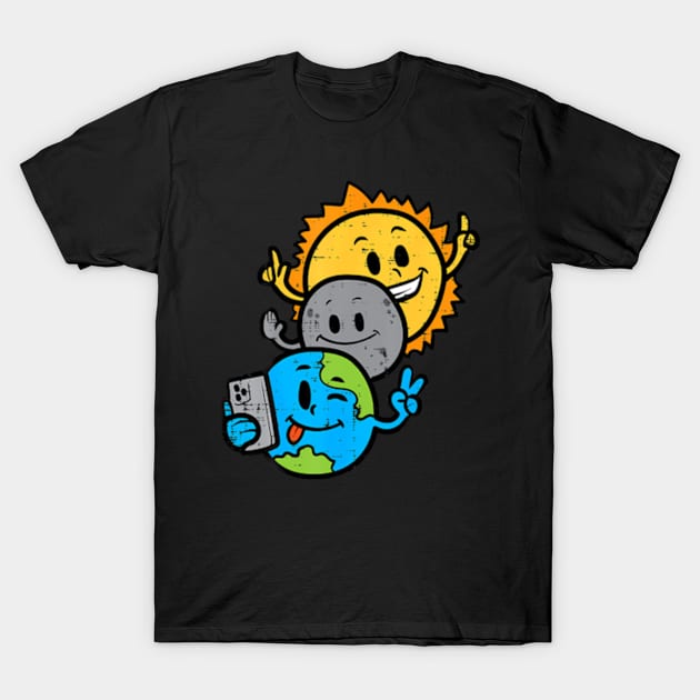 Slefie Eh Moon Sun ny Total Solar Eclipse 2024 s T-Shirt by SanJKaka